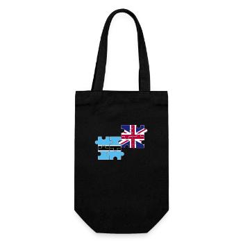 Botswana UK Flagge Britisch Botswanan - Geschenkbeutel für Flaschen - Schwarz - Vorne