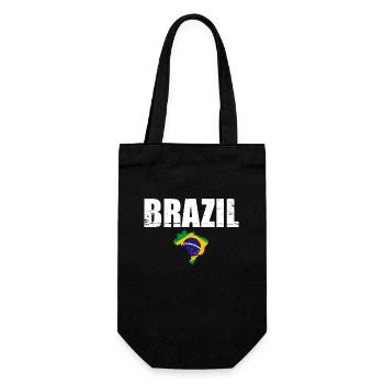 Brazil Brazil Map Flag Brazilian - Gift Bag for Bottles - black - Front