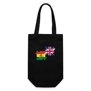 Bolivien UK Flagge Britisch Bolivianisch - Geschenkbeutel für Flaschen - Schwarz - Vorne