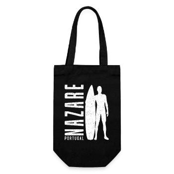 Nazare Surfer Surfboard Portugal - Gift Bag for Bottles - black - Front