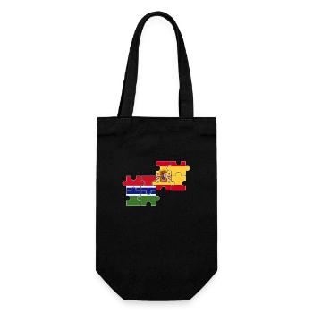 Gambie, Espagne, Drapeau, Espagnol, Gambien - Sac à bouteille - noir - Devant