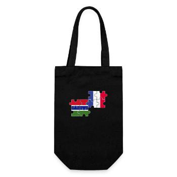 Gambie France Drapeau Français Gambien - Sac à bouteille - noir - Devant
