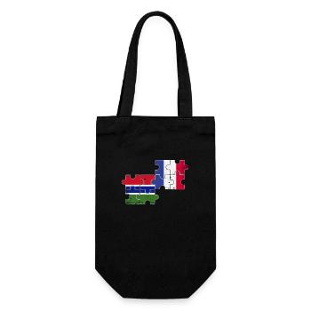 Gambia France Vintage Flag Gambier - Gift Bag for Bottles - black - Front