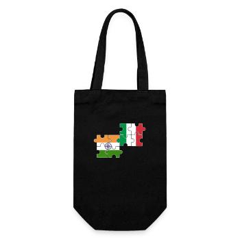 Inde Italie Drapeau Italien Indien - Sac à bouteille - noir - Devant