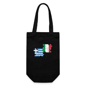 Grèce Italie Drapeau Italien Grec - Sac à bouteille - noir - Devant
