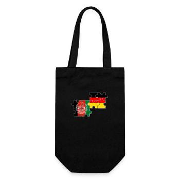 Afghanistan Deutschland Flagge Deutsch Afghane - Geschenkbeutel für Flaschen - Schwarz - Vorne