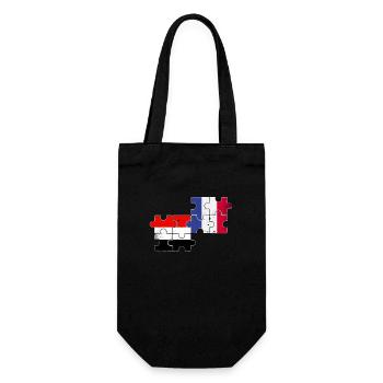 Jemen Frankreich Vintage Flagge Jemenit - Geschenkbeutel für Flaschen - Schwarz - Vorne