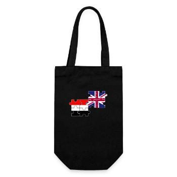 Jemen UK Flagge Britisch Jemenitisch - Geschenkbeutel für Flaschen - Schwarz - Vorne