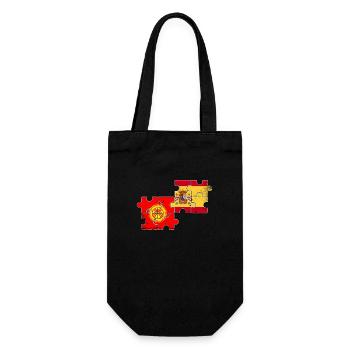 Kyrgyzstan Spain Vintage Flag Kyrgyzstan - Gift Bag for Bottles - black - Front