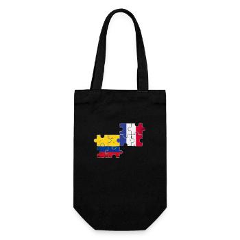 Colombie France Vintage Flag Colombien - Sac à bouteille - noir - Devant