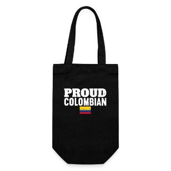 Proud Colombian Vintage Colombia Flag - Gift Bag for Bottles - black - Front