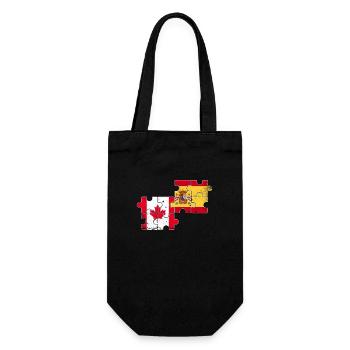 Canada Espagne Vintage Flag Espagnol Canadien - Sac à bouteille - noir - Devant