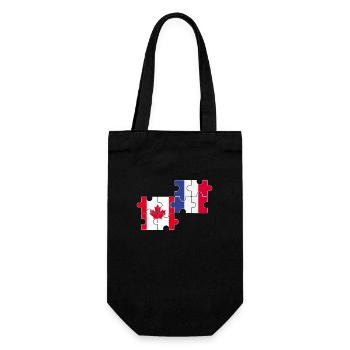 Canada France Flag French Canadians - Gift Bag for Bottles - black - Front