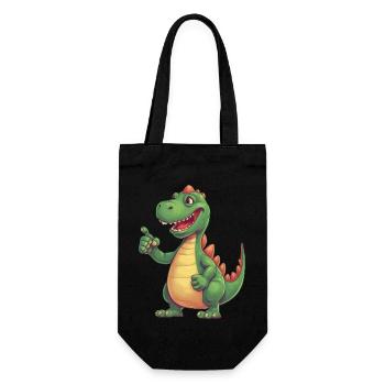 Ein Dino, dem Sie vertrauen können Daumen hoch für Sie - Geschenkbeutel für Flaschen - Schwarz - Vorne