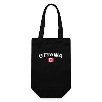 Ottawa Vintage Canada Canadian Flag Canadian - Gift Bag for Bottles - black - Front