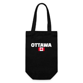 Ottawa, Canada, Canadian flag, Canadian - Gift Bag for Bottles - black - Front