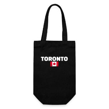 Toronto Vintage Kanada Kanadische Flagge Kanadier - Geschenkbeutel für Flaschen - Schwarz - Vorne