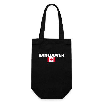 Vancouver Vintage Canada Drapeau canadien - Sac à bouteille - noir - Devant