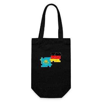 Kazakhstan Allemagne Drapeau allemand Kazakh - Sac à bouteille - noir - Devant