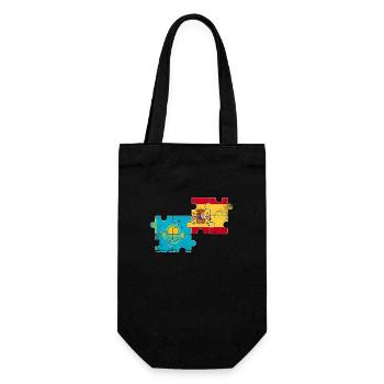 Kazakhstan Espagne Drapeau Vintage Espagnol Kazakh - Sac à bouteille - noir - Devant