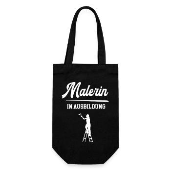 Ausbildung Malerin Azubine Malerei Lehrling Azubi - Geschenkbeutel für Flaschen - Schwarz - Vorne