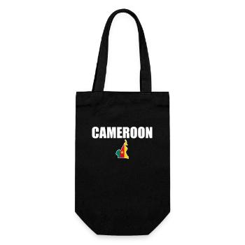 Cameroon Map Cameroon Cameroon flag - Gift Bag for Bottles - black - Front