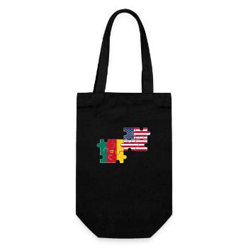 Cameroun USA Drapeau américain Camerounais - Sac à bouteille - noir - Devant