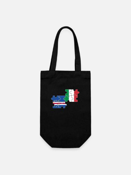 Cap-Vert Italie Drapeau Cap-Vert italien - Sac à bouteille - noir