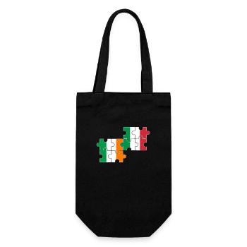 Irlande Italie Drapeau Italien Irlandais - Sac à bouteille - noir - Devant
