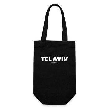 Tel Aviv Vintage Israel Israelische Israeli - Geschenkbeutel für Flaschen - Schwarz - Vorne