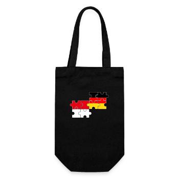 Indonesien Deutschland Flagge Deutsch Indonesier - Geschenkbeutel für Flaschen - Schwarz - Vorne