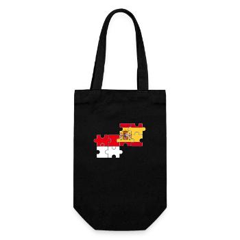 Indonésie Espagne Drapeau Espagnol Indonésien - Sac à bouteille - noir - Devant