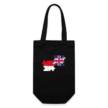 Indonesien UK Flagge Britisch Indonesisch - Geschenkbeutel für Flaschen - Schwarz - Vorne