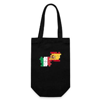 Italy Spain Flag Spanish Italian - Gift Bag for Bottles - black - Front