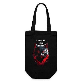 Ärgerliche Katze mit Spruch Katzen Mama Geschenk - Geschenkbeutel für Flaschen - Schwarz - Vorne