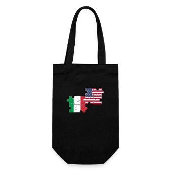 Italy USA Flag American Italian - Gift Bag for Bottles - black - Front