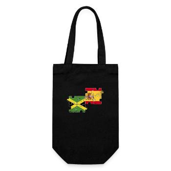Jamaica Spain Vintage Flag Spanish Jamaican - Gift Bag for Bottles - black - Front