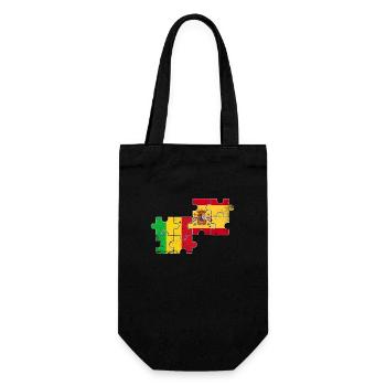Mali Espagne Drapeau Vintage Espagnol Malien - Sac à bouteille - noir - Devant