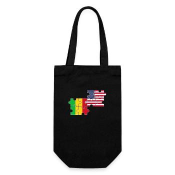 Mali USA Flagge Amerikaner Malier - Geschenkbeutel für Flaschen - Schwarz - Vorne