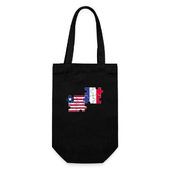 Liberia Frankreich Flagge Französisch Liberianer - Geschenkbeutel für Flaschen - Schwarz - Vorne