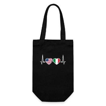 Liberia Italie Vintage Heartbeat Flag - Sac à bouteille - noir - Devant