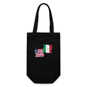 Liberia Italien Vintage Flagge Liberianer - Geschenkbeutel für Flaschen - Schwarz - Vorne