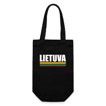 Lietuva Litauen Litauische Flagge Litauer - Geschenkbeutel für Flaschen - Schwarz - Vorne