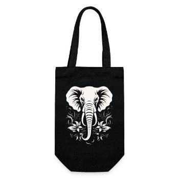 Eléphant Afrique Motif animal Animaux sauvages Animaux - Sac à bouteille - noir - Devant