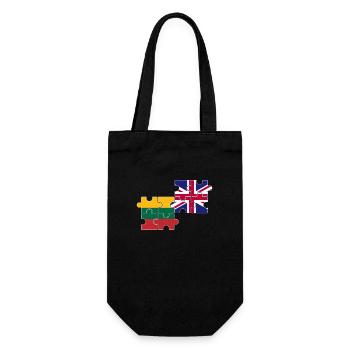 Lithuania UK Flag British Lithuanian - Gift Bag for Bottles - black - Front