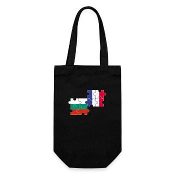 Bulgarie France Drapeau Français Bulgare - Sac à bouteille - noir - Devant