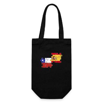 Chile Spain Vintage Flag Spanish Chilean - Gift Bag for Bottles - black - Front