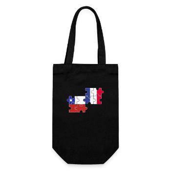 Chile France Flag French Chilean - Gift Bag for Bottles - black - Front