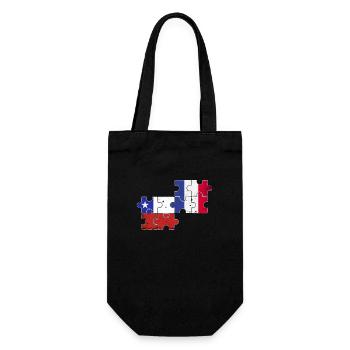 Chile France Vintage Flag Chilean - Gift Bag for Bottles - black - Front