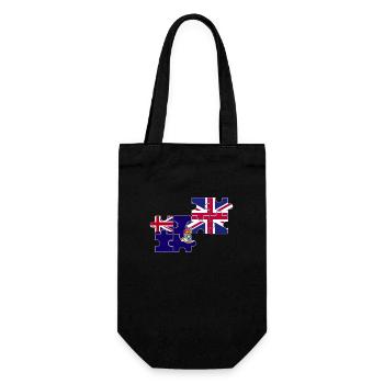 Cayman Islands UK Flagge Britischer - Geschenkbeutel für Flaschen - Schwarz - Vorne